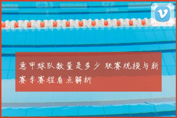 意甲球队数量是多少 联赛规模与新赛季赛程看点解析